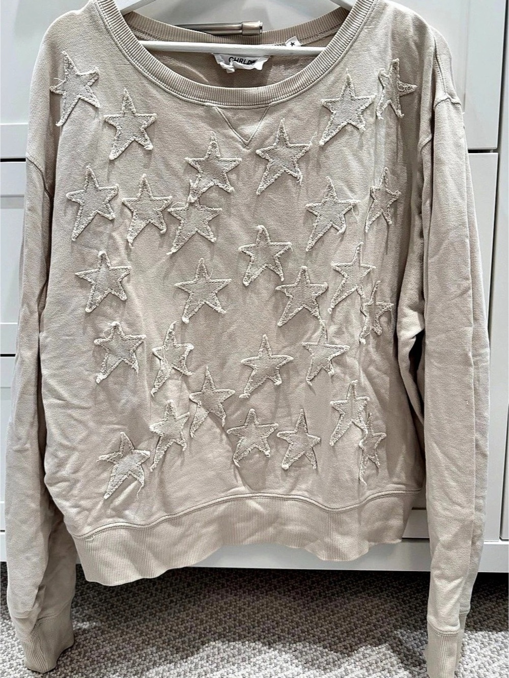 CHRLYDR Star Applique Sweatshirt Size Medium